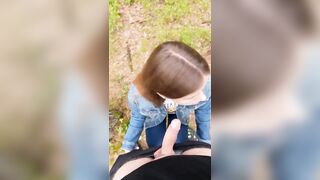 I ejaculated inside her mouth into the woods