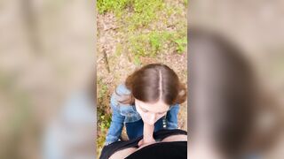 I ejaculated inside her mouth into the woods