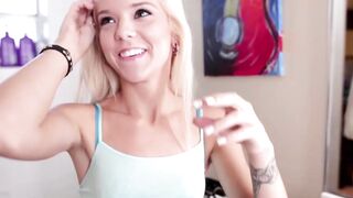 Small tits teenager Halle Von gets warm and sticky facial