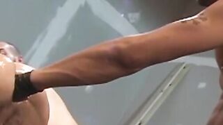 Derrick Hanson fists Joshua Adams and Steve Harris, fisting them hard and bringing th
