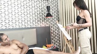 Natural T-Girl Sophia Montesino Riding Her Way to Jizzed