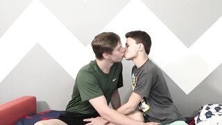 Sweet twink Austin Lock in homemade bareback with Trey Woods