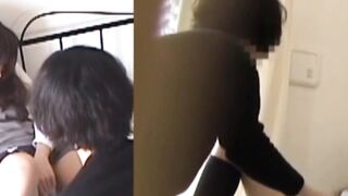 Japanese schoolgirl lets her boyfriend touch her pussy