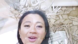 Filthy stepmom sucks and fucks POV style