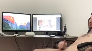 Tattooed twink Jacob Daniels masturbates with fleshlight