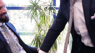PlayingMen.com - Cute stud enjoys taking his boss inside of his tight butt with eager