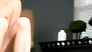 Amateur twink sucks huge dick and deep throats it