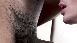 DarkGodz.com - Petite gay's deepthroat action on a black cock before interracial fuck