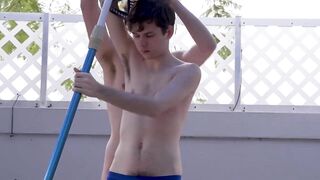 He just cant resist the sexy garderner