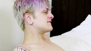 Twink films and watches guys fucking raw before joining