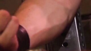 MuscleJockBound.com - Muscular man's underwear-only restraint and domination in a swe