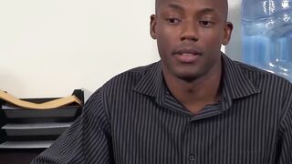 Hot interracial steamy sex between two big dick hunks