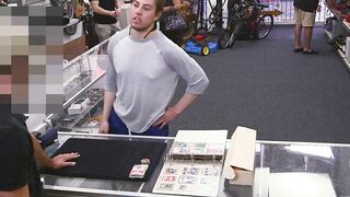 Handsome cutie seduced by money and ass fucked in the office