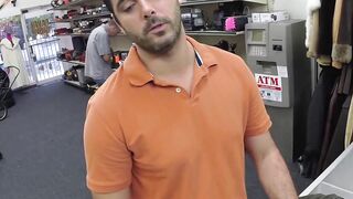 Handsome guy offered a backroom threesome deal by two homos