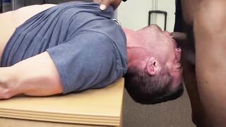 White office dude gets ass pounded hard by black dick dude
