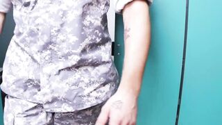 Military newbie double teamed as his hazing ritual