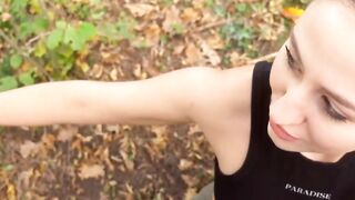 Blowing my boner inside a nice field