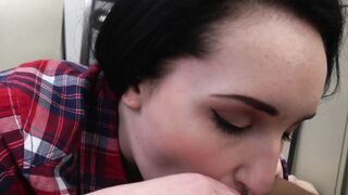Busty pale chick earns money through interracial banging