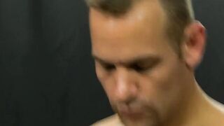 Handsome daddy Tucker McKline fuck the cream out of a boy after blowjob