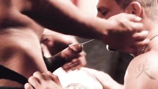 DisruptiveMovie.com - Farm hunks stretch BBC Dillon Diaz's virgin hole in a rough gro