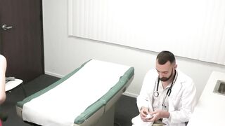 Twink patient Dakota Lovell receives creampie during checkups with lustful doctor Joh