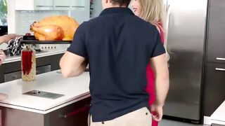 FamilyHandle.com - Angel Smalls has some fun with stepbro on thanksgiving day