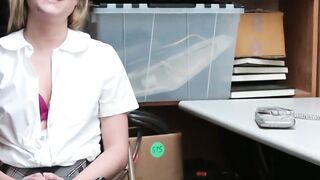 ShopliftersPunished.com - Hot blonde Alyssa Cole pussy stuffed hard by thick dick pou