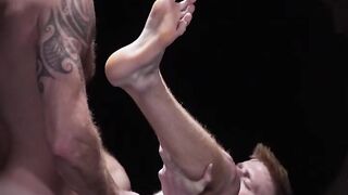 Inked stud Lance Charger oiled and banged the smooth hole of twink Richie West