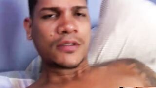 MachoIO.com - Latino Chuy lays down and strokes his big dick until he cums
