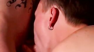Attractive bum driller with sweet tattoos fucks his buddy