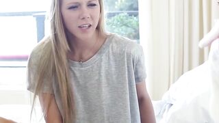 Small tits stepsis Hollie Mack gets warm and sticky facial