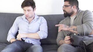 MyCreepyDad.com - Bearded daddy's deep, raw penetration of young jock after oral wors