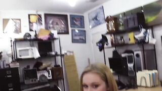 Bubble butt amateur pussy ravaged by big cock pawnshop owner