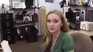 Bubble butt amateur pussy ravaged by big cock pawnshop owner