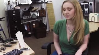 Bubble butt amateur pussy ravaged by big cock pawnshop owner