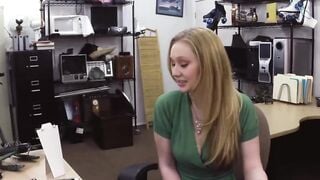 Bubble butt amateur pussy ravaged by big cock pawnshop owner