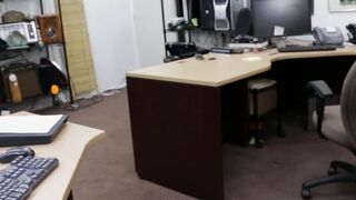 Broke ass MILF sells her cunt in the pawnshop earning a lot
