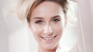 Mesmerizing babe Cara Mell adores playing with her big tits and pussy