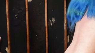 Bondage fetish shemale gets hard spanking and cock sucking