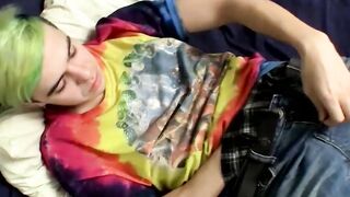 Anthony likes to jam his fingers up his tight twink ass