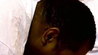 Black amateur craves for hard white cock deep in his ass