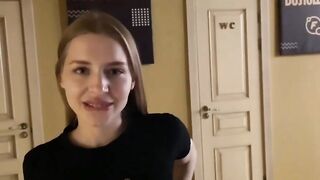 Having sex inside the outside WC is fun
