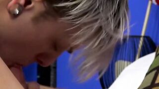 Young dudes perform blowjobs before enjoying bareback time