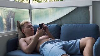 Giving me ORAL SEX and fucking on the couch