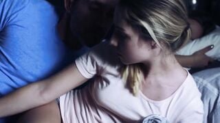 PornTaboos.com - Petite teen Mona Blue's missionary fuck with her kinky stepdad
