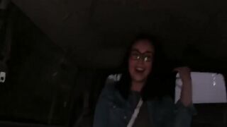 BangbrosPassword.com - Nerdy Bookworm with glasses rides a firm schlong in the colleg