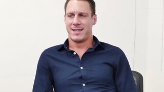 Hunks smashing this geeks asshole in the office afte work