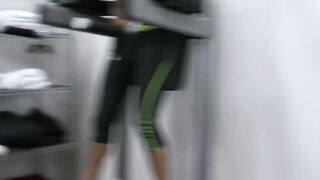 Young college lesbians eat each other out and finger in gym