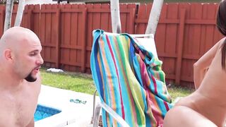 Alexis Fawx loves having sex with her stepson by the pool