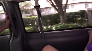 Horny Mila Hendrix rides hard cock doggystyle in kinky van
